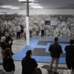 Security personnel practising baton techniques during training in Melbourne at NSTA Central