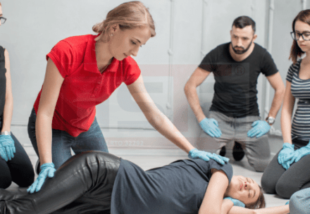 Participants practicing CPR during First Aid Training in Melbourne at NSTA Central™