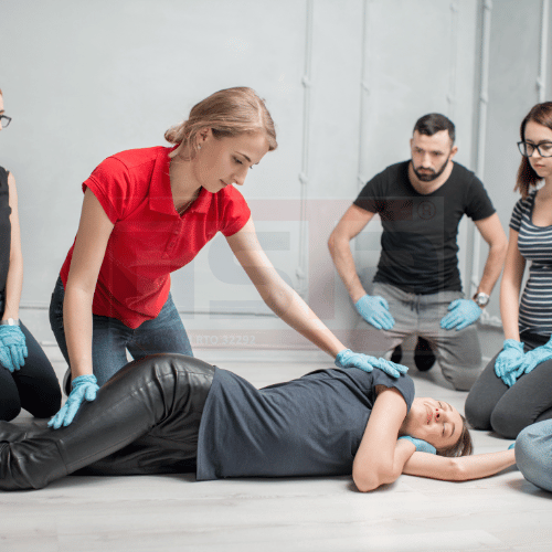 Participants practicing CPR during First Aid Training in Melbourne at NSTA Central™