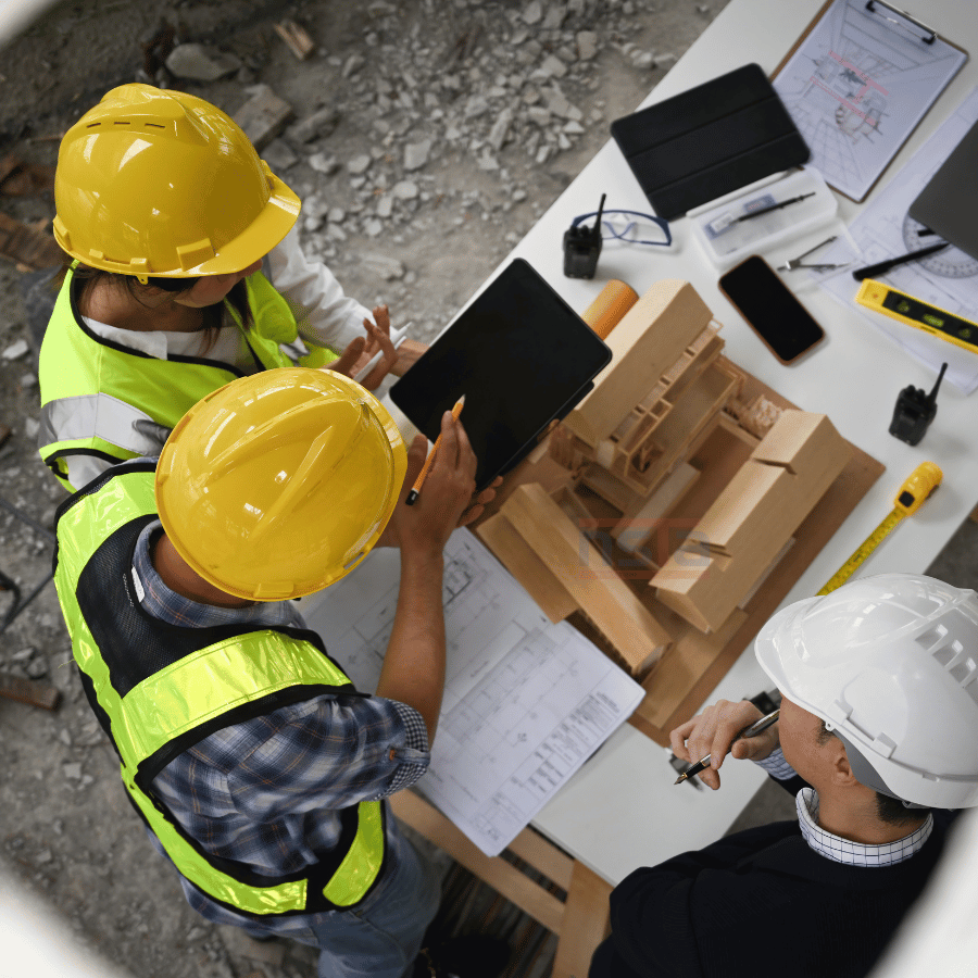 Traffic controller using a stop/slow bat to manage traffic flow at a Melbourne roadwork site