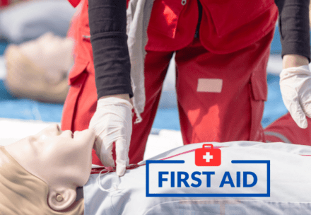 Instructor demonstrating CPR techniques during a first aid course in Victoria.