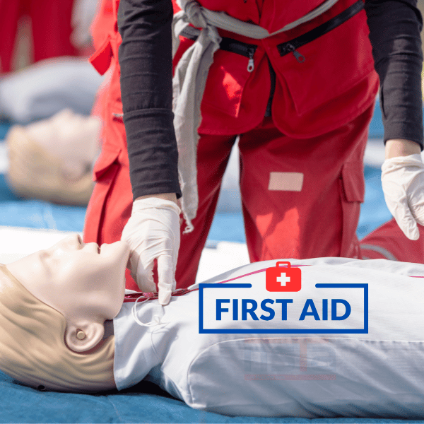 Instructor demonstrating CPR techniques during a first aid course in Victoria.